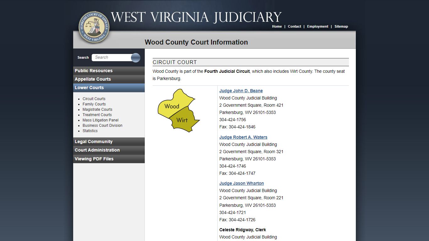 Wood County Court Information - West Virginia Judiciary - courtswv.gov