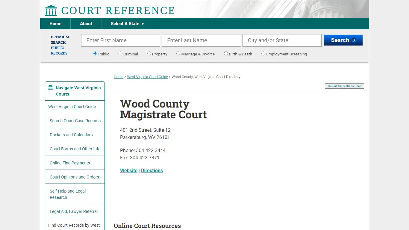 Wood County Magistrate Court - CourtReference.com